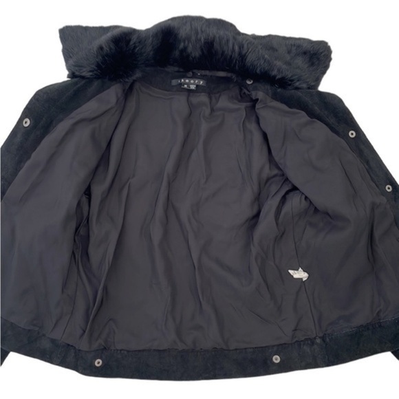 Theory Real Fur Leather Jacket - Picture 9 of 12